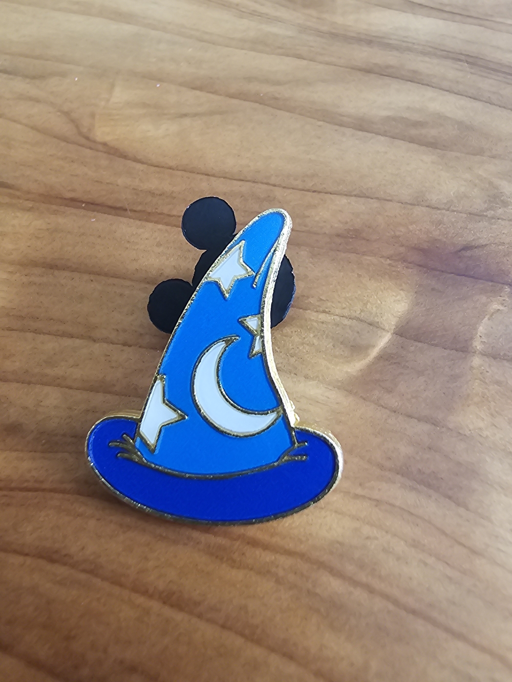Disney Blue and White Sorcerer Hat Enamel Pin - Picture 2 of 3